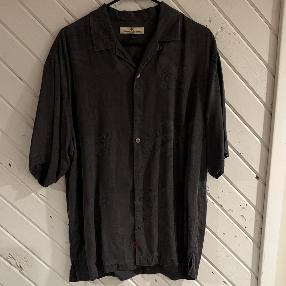 Tommy Bahama Charcoal Textured Shirt - Picture 2 of 4
